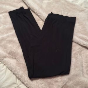 CuddlDuds Black Leggings with crossover front